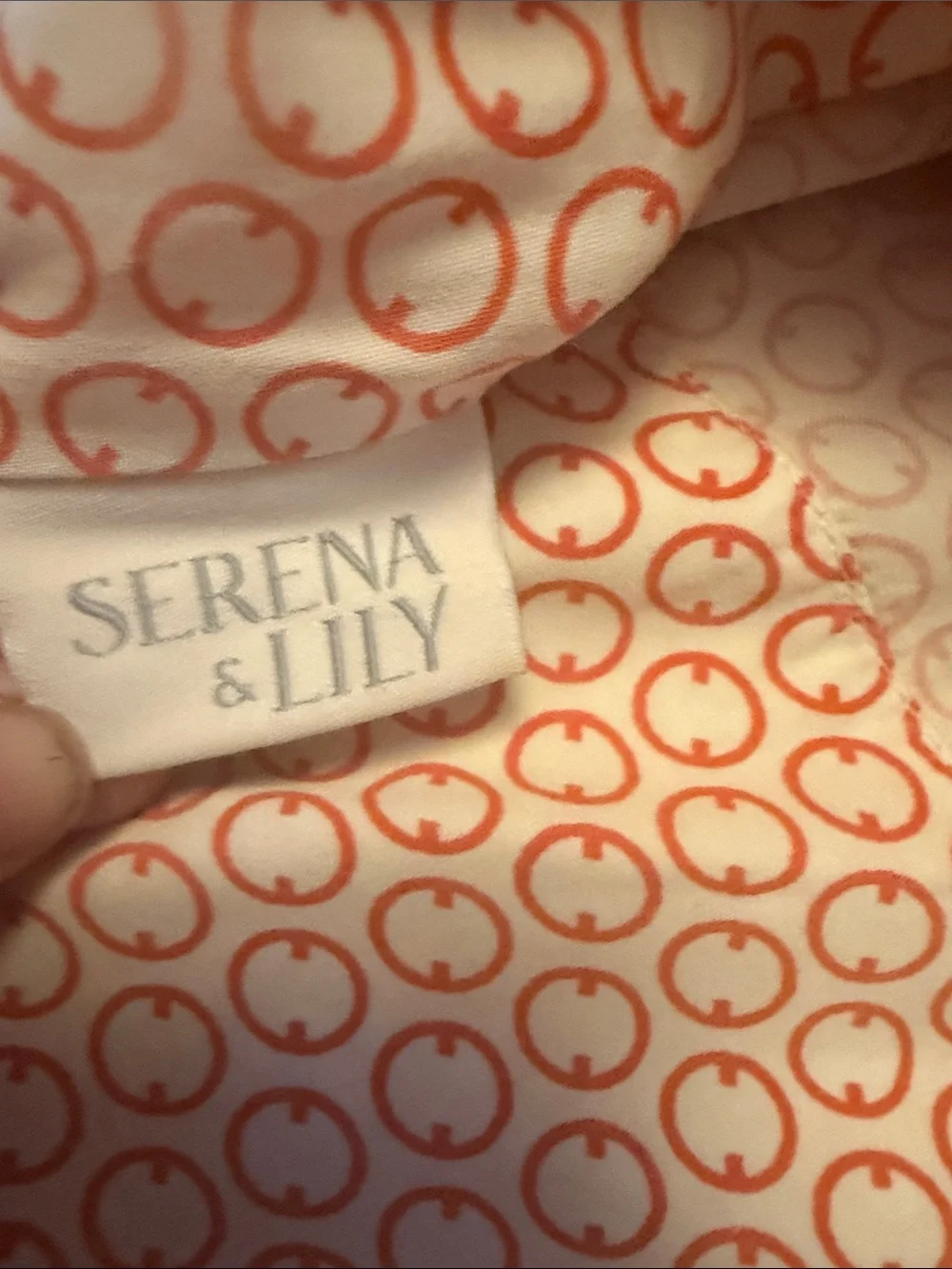 Serena & Lily Coral Geometricy Pillow Case